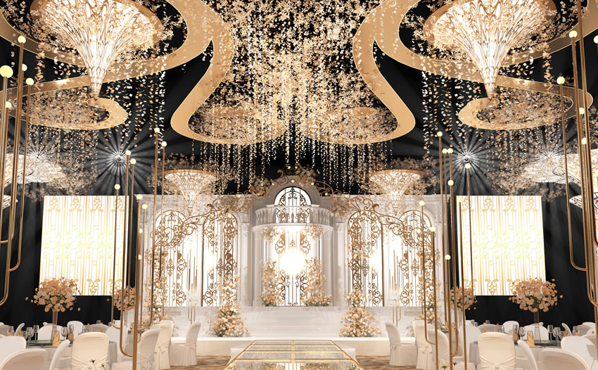 水磨沟花木兰喜事汇金色大厅效果展示